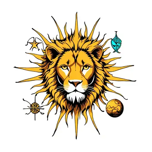 Symbols Of The Leo And The Sun And Mars From Solomon's Works For Finger