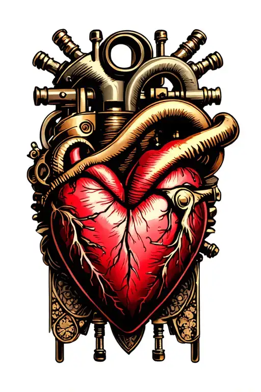 Steampunk Heart With Infinity Symbol