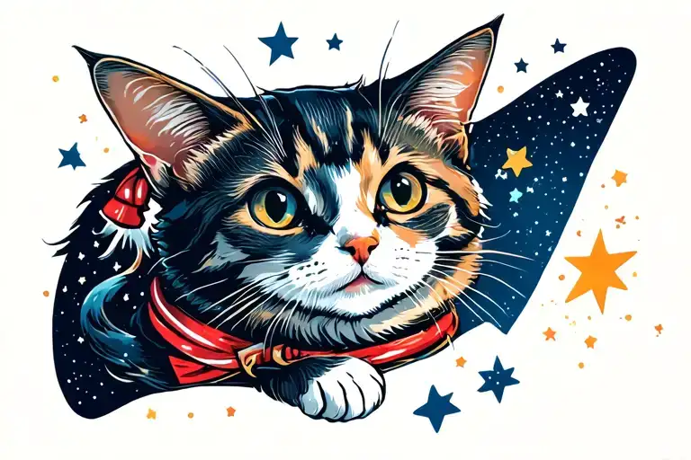 Cat In Space Themed