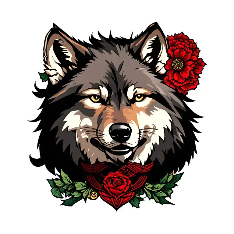 A Wolf Mixed With A Ninja