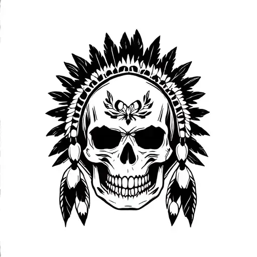 Traditional Native American Skull