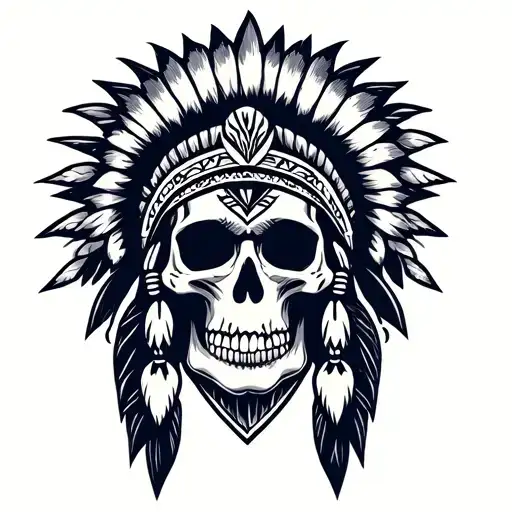 Traditional Native American Skull