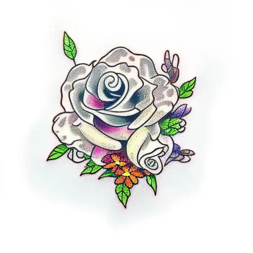 Crystal With Flowers