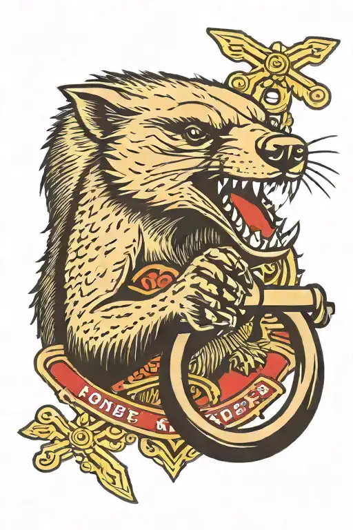 Honey Badger With Bolt Cutters And A Broken Lock