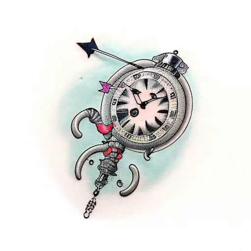 Clock Whit A Brujula