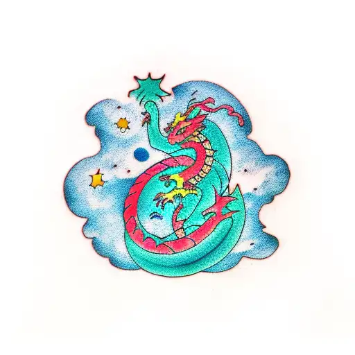 Dragon Constellation In Outer Space