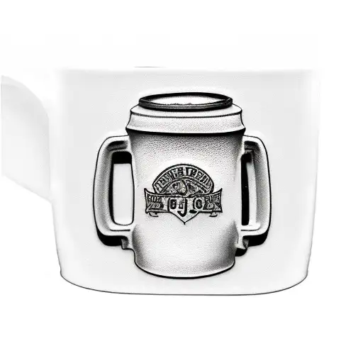 Beer Mug With Foam Black And White