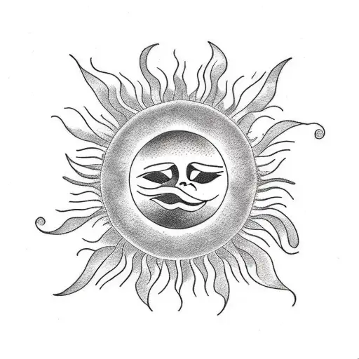 Simple Sun Outline That Looks Organic