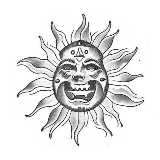 Sun With A Plaque For Initiations