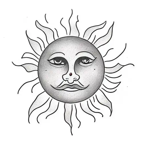 Simple Sun Outline With Nothing In The Center