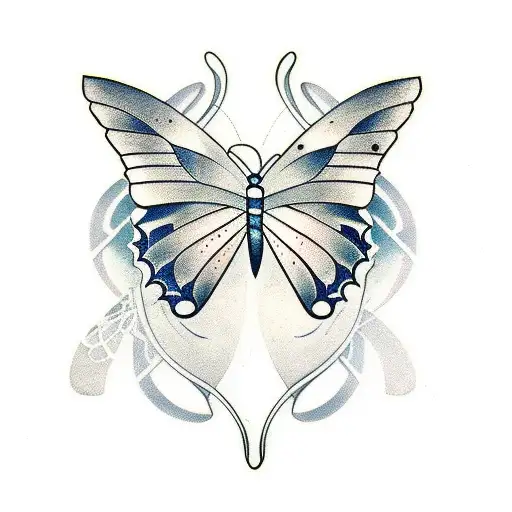 Butterfly With Music Lines