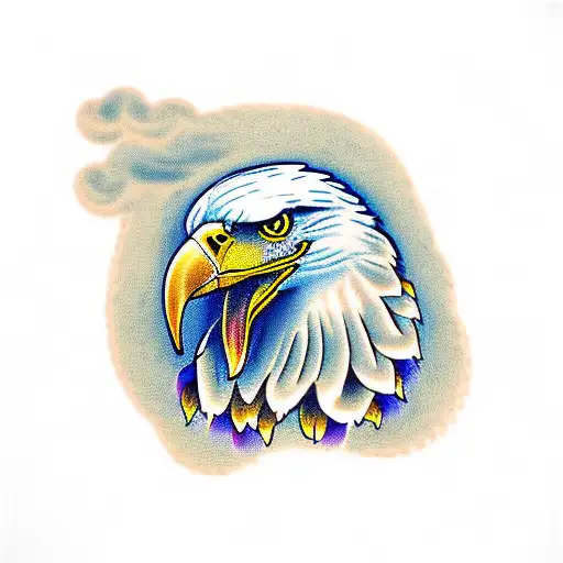 Eagle With Snake In Mouth