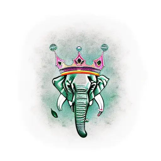 Elephant Green Emerald Crown