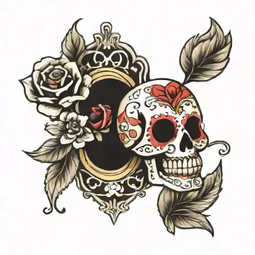 Framed Sugar Skull