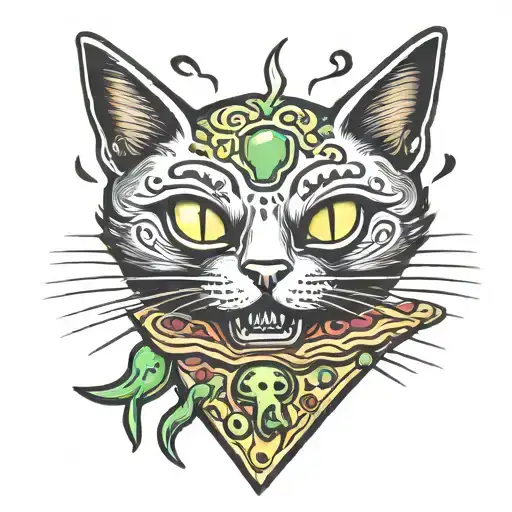 Alien Cat Pizza