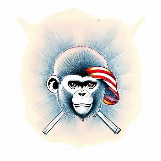 Patriotic Cuban Monkey