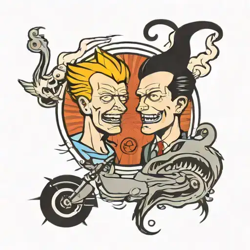 Beavis And Butthead As A Yin Yang Symbol
