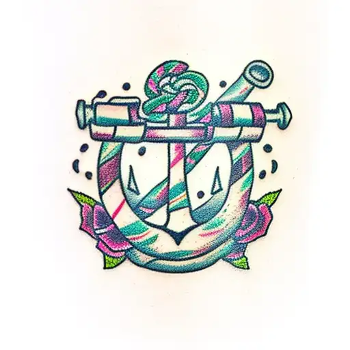 Anchor With Rose