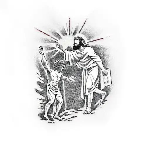 Jesus And The Creation Of Adam In Eye