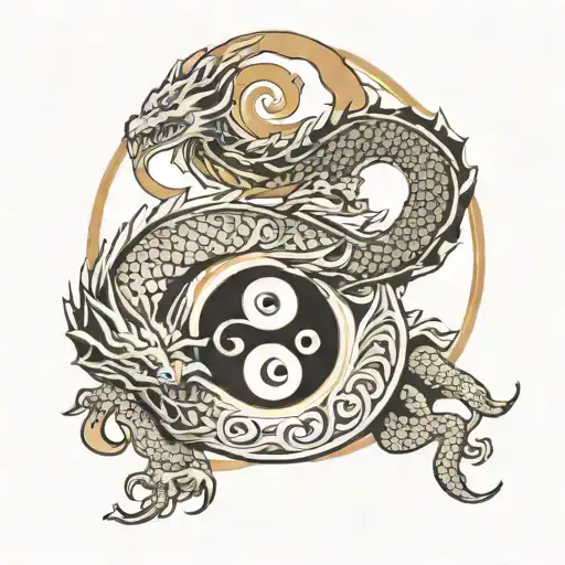 Dragon And Yin Yang