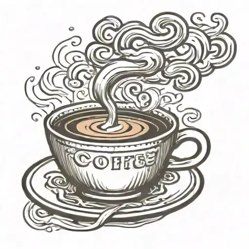 Coffee Cup With Steam And A Book