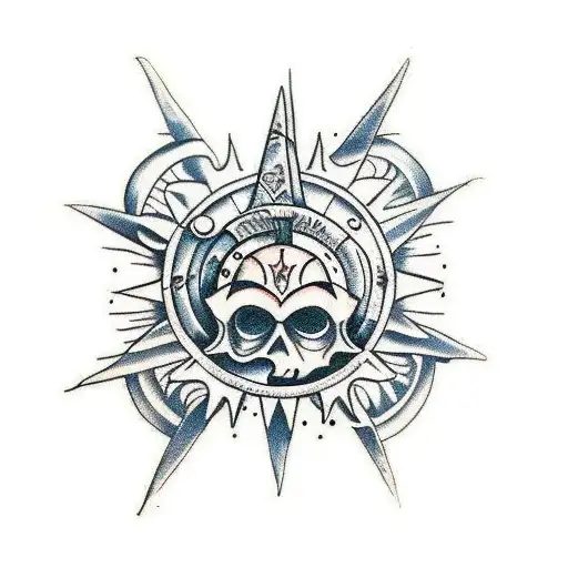 Two Medival Knights With Sun And Moon For Heads