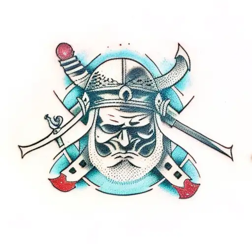 Viking Symbols With A Sword