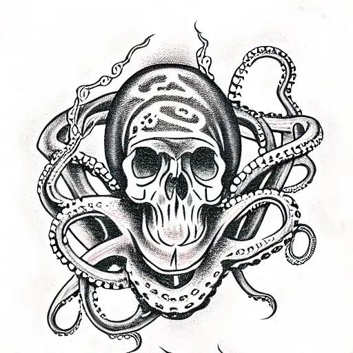 Skull With Octopus Legs