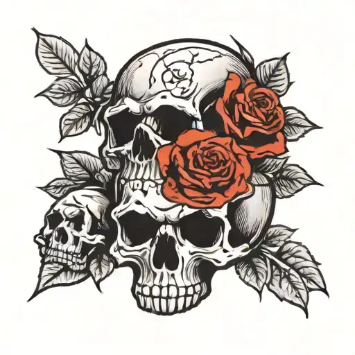 Skull With Roses