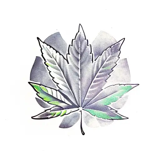 Marijuana Leaf In The Shape Of A Vintage Car