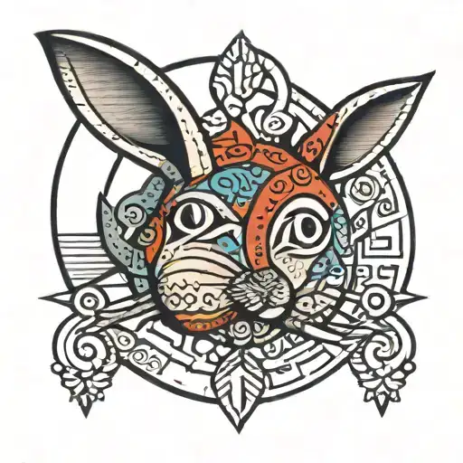 Bunny In The Moon Aztec