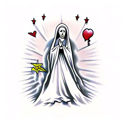 Virgin Mary Whit A Children