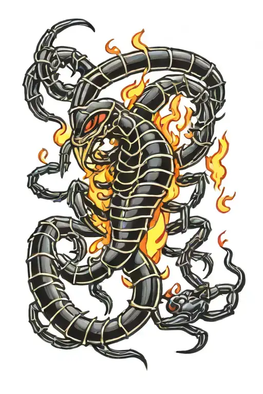 Scorpion With Fire