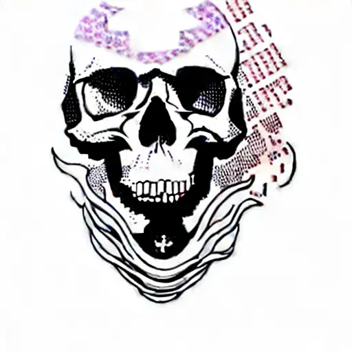 A Skull Code Glitched Binary Code Assembly