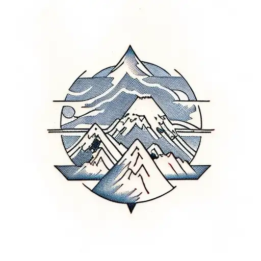 Mountain With A Text One Step At A Time