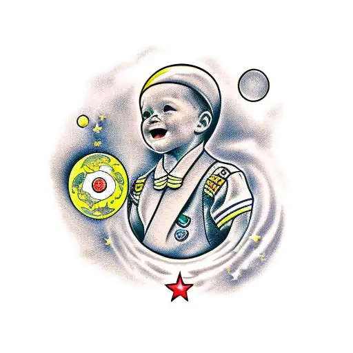 Child Facing The Moon