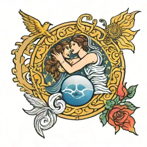 Goddess Of The Moon And God Of The Sun