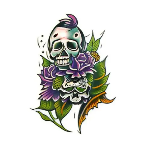 A Skull And Deadly Nightshade
