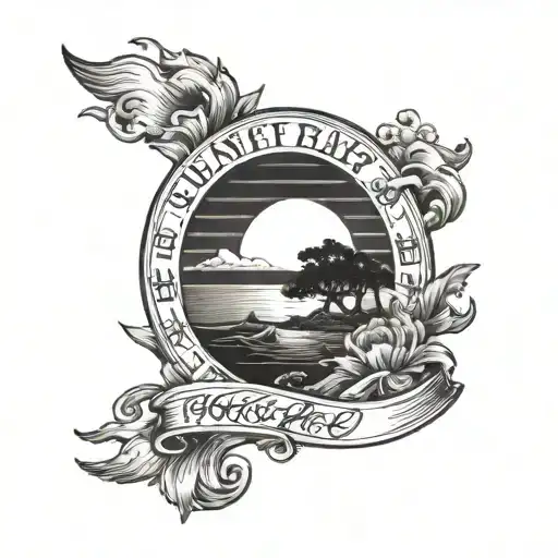 Rip Sunset With Picture In The Middle