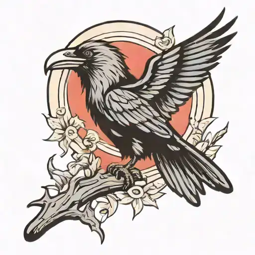 A Tattoo About An Angry Raven