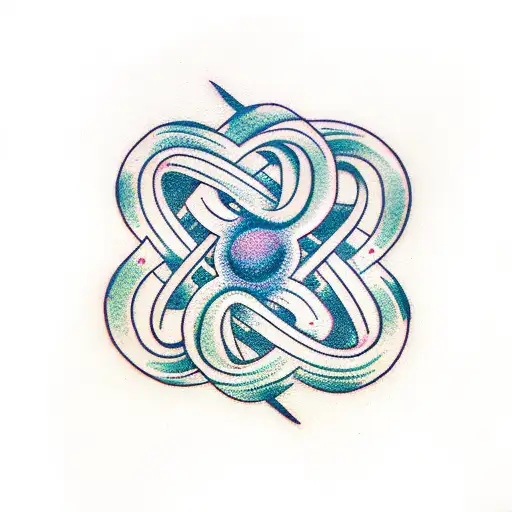 Infinity Symbol Intertwined With A Blooming Flower