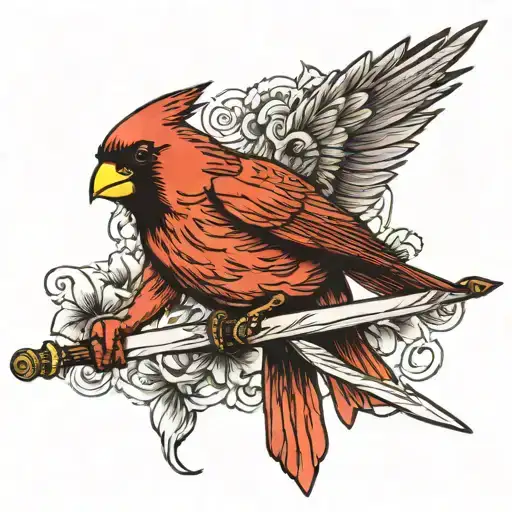 Cardinal Holding A Sword