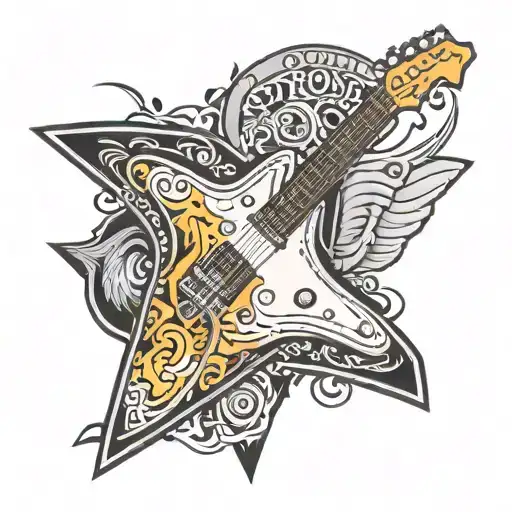 Electric Guitar And The Name Of The Group Tristis