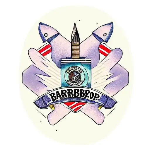 Barbershop Items And Art Supplies On A Guitar