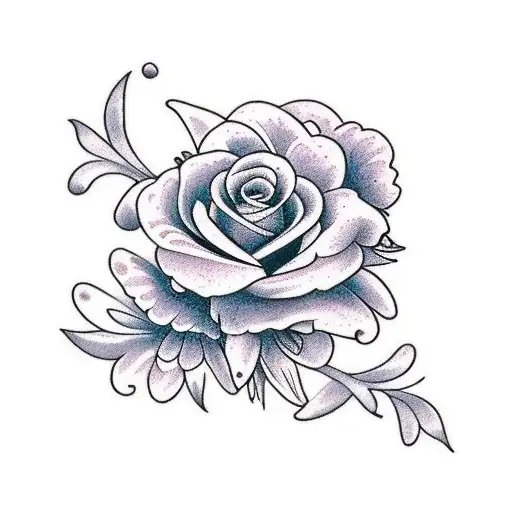 Red Rose And Violet And Marigold And Aster And Daffodil And Lily Of The Valley