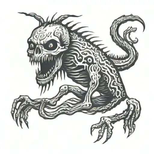 Scary Long Creature Macabre