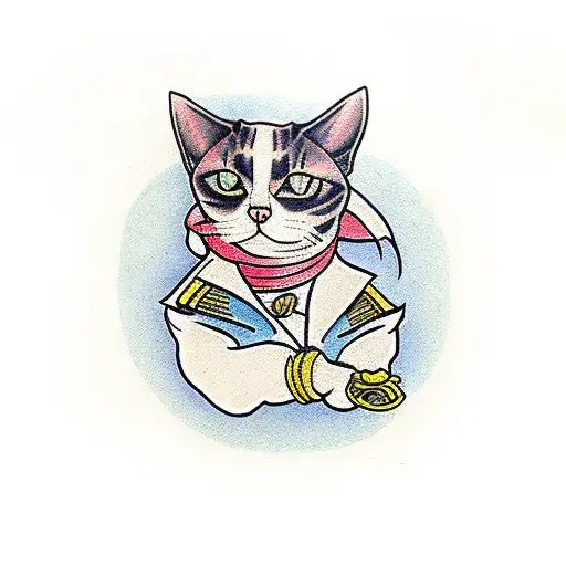 A Cat Walking Through A Garden