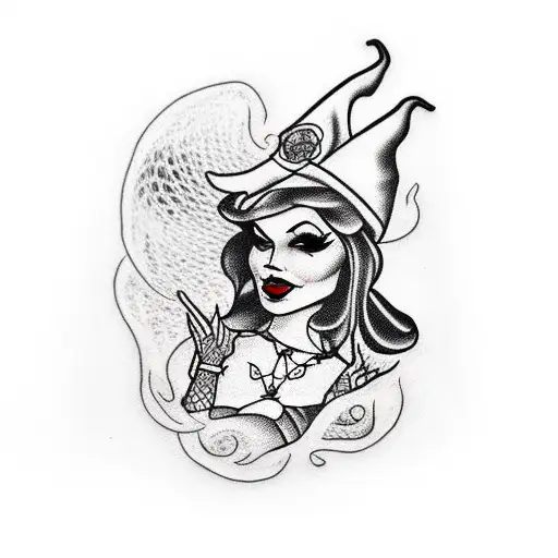 Witch Wearing Fishnets