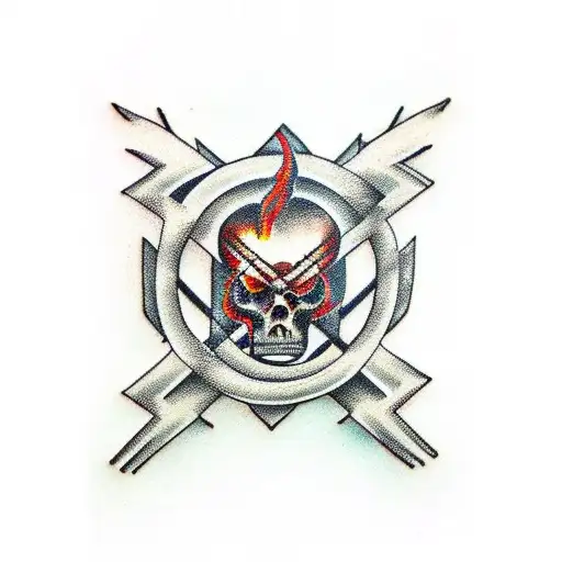 Band Rammstein Logo Fire