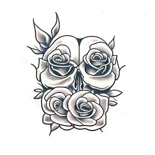 Skull With Rose